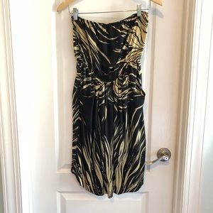 100% Silk Strapless Dress